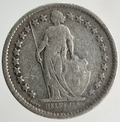 1921 Switzerland Swiss 1/2 Half Franc Silver Coin | Fine Collectable Grade