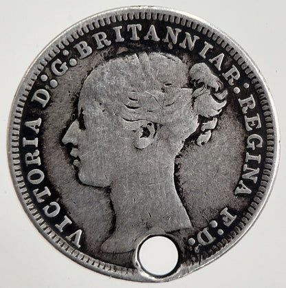 1877 Victoria Threepence Silver Coin | Fine Collectable Grade | a5523