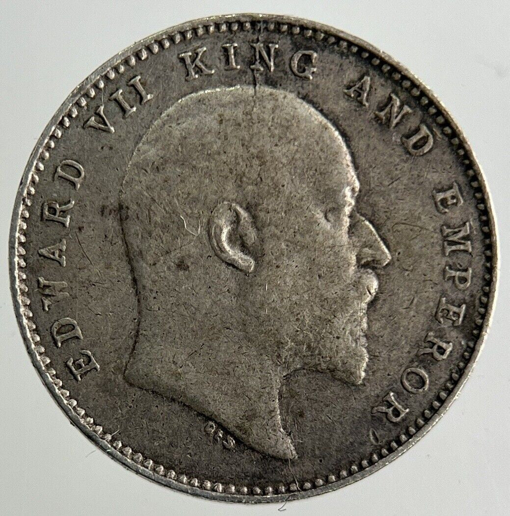 1907 India 2 Annas Silver Coin | Fine Collectable Grade