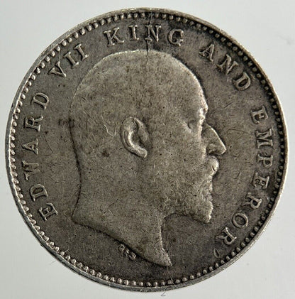 1907 India 2 Annas Silver Coin | Fine Collectable Grade