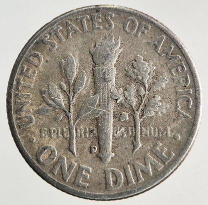 1959 - D US USA Roosevelt Dime Silver Coin | Fine Collectable Grade