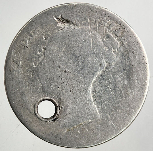 1840 Victoria Four - Pence Groat Silver Coin | Fair Grade
