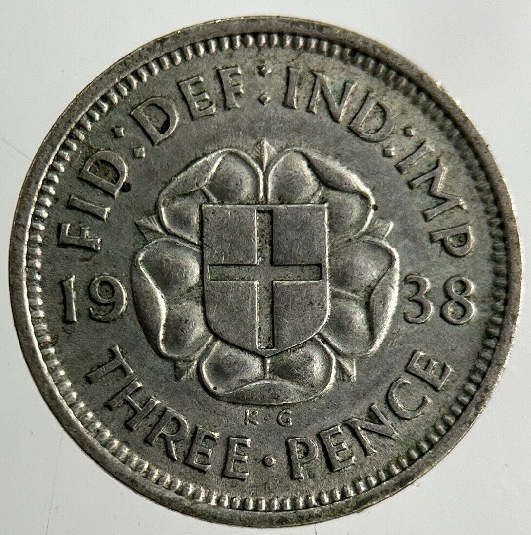 1938 George VI Threepence Silver Coin | Very High Grade