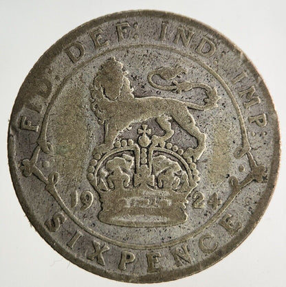 1924 George V Sixpence Silver Coin | Fair Grade