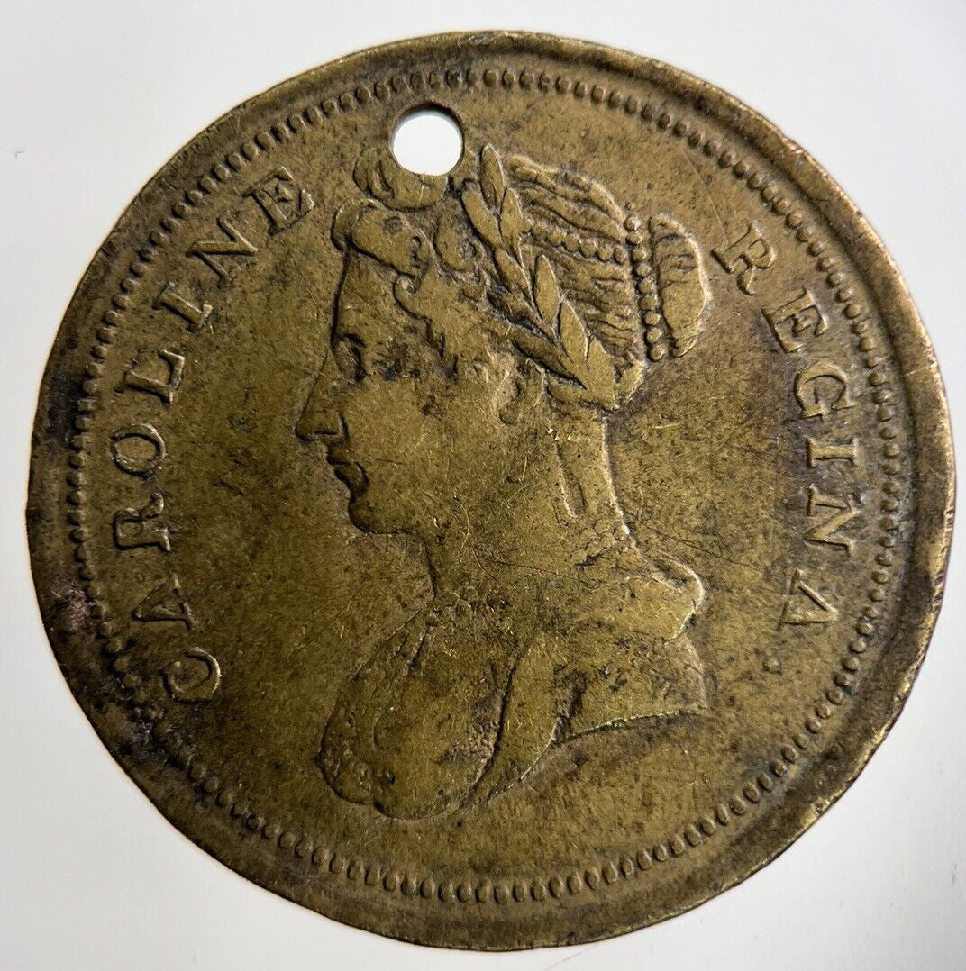1821 Death Of Queen Caroline Regina Medal Coin | Fine Collectable Grade