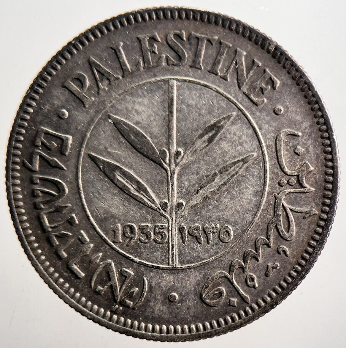 1935 Palestine 50 Mils Silver Coin | Fine Collectable Grade | a3602