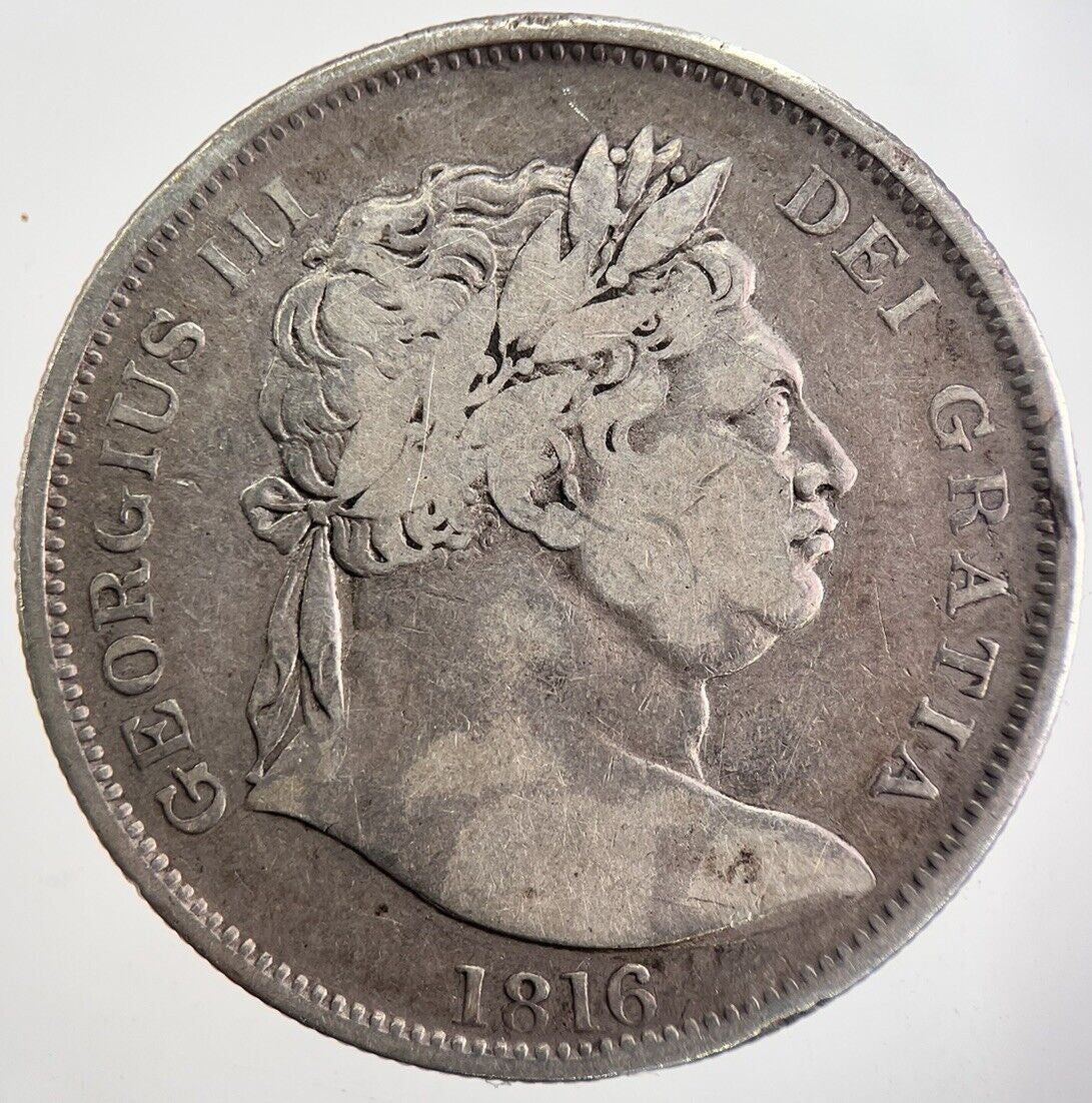 1816 George III Half - Crown Silver Coin | Fine Collectable Grade | a509