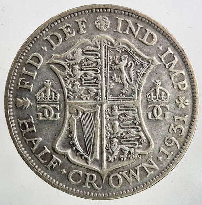 1931 George V Half - Crown Silver Coin | Fine Collectable Grade