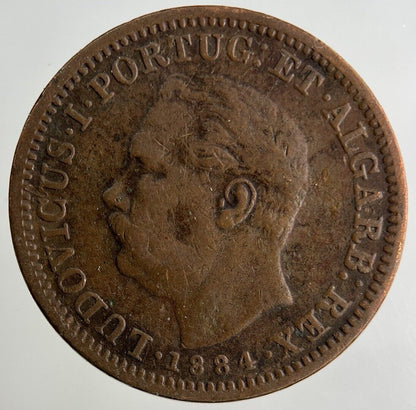 1884 India Portugal Quarto De Tanga Coin | Fine Collectable Grade