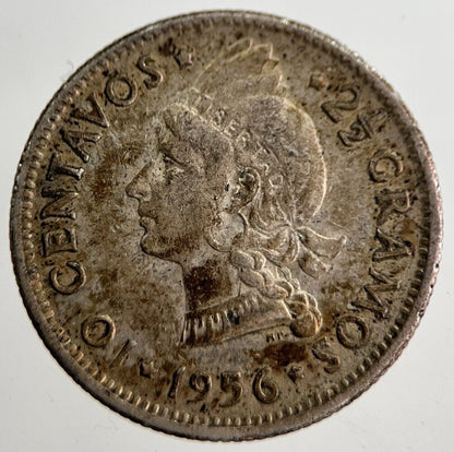 1956 Dominican Republic 10 Centavos Silver Coin | Collectable Grade | a8935
