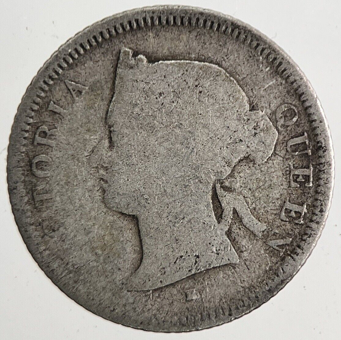 1876 - H Hong Kong 5 Cents Silver Coin | Collectable Grade | a9594
