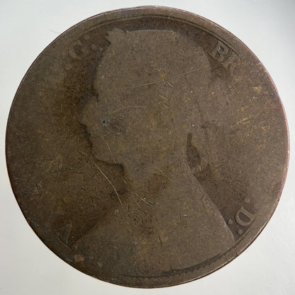 1875 Victoria One Penny Coin | Fair Grade