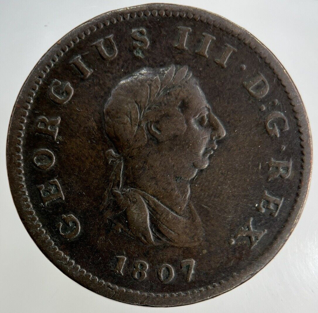 1807 George III 3rd Half - Penny Coin | Fine Collectable Grade