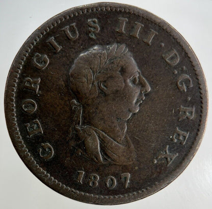 1807 George III 3rd Half - Penny Coin | Fine Collectable Grade