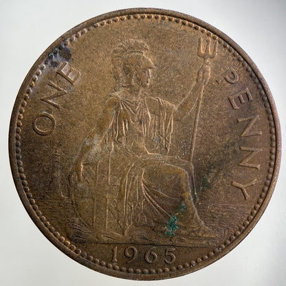 1965 Elizabeth II 2nd One Penny Coin | Fine Collectable Grade