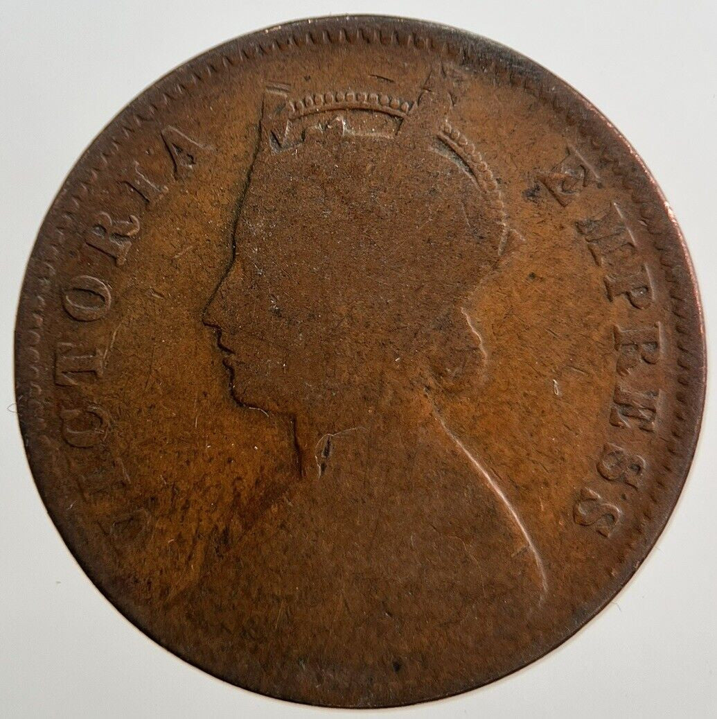 1893 Victoria India Quarter 1/4 Anna Coin | Collectable Grade | a608
