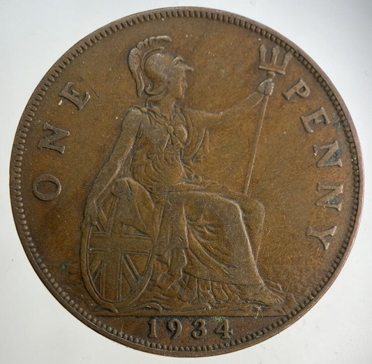1934 George V One Penny Coin | Fine Collectable Grade