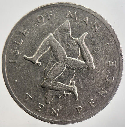 1977 Isle of Man 10p Coin | Collectable Grade | a4795