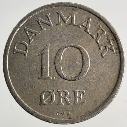 1957 Denmark 10 Ore Coin | Fine Collectable Grade