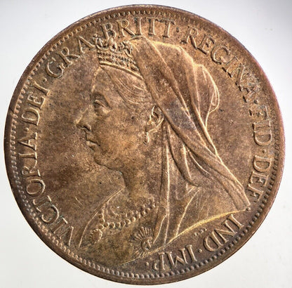 1901 Victoria One Penny Coin | Very High Grade