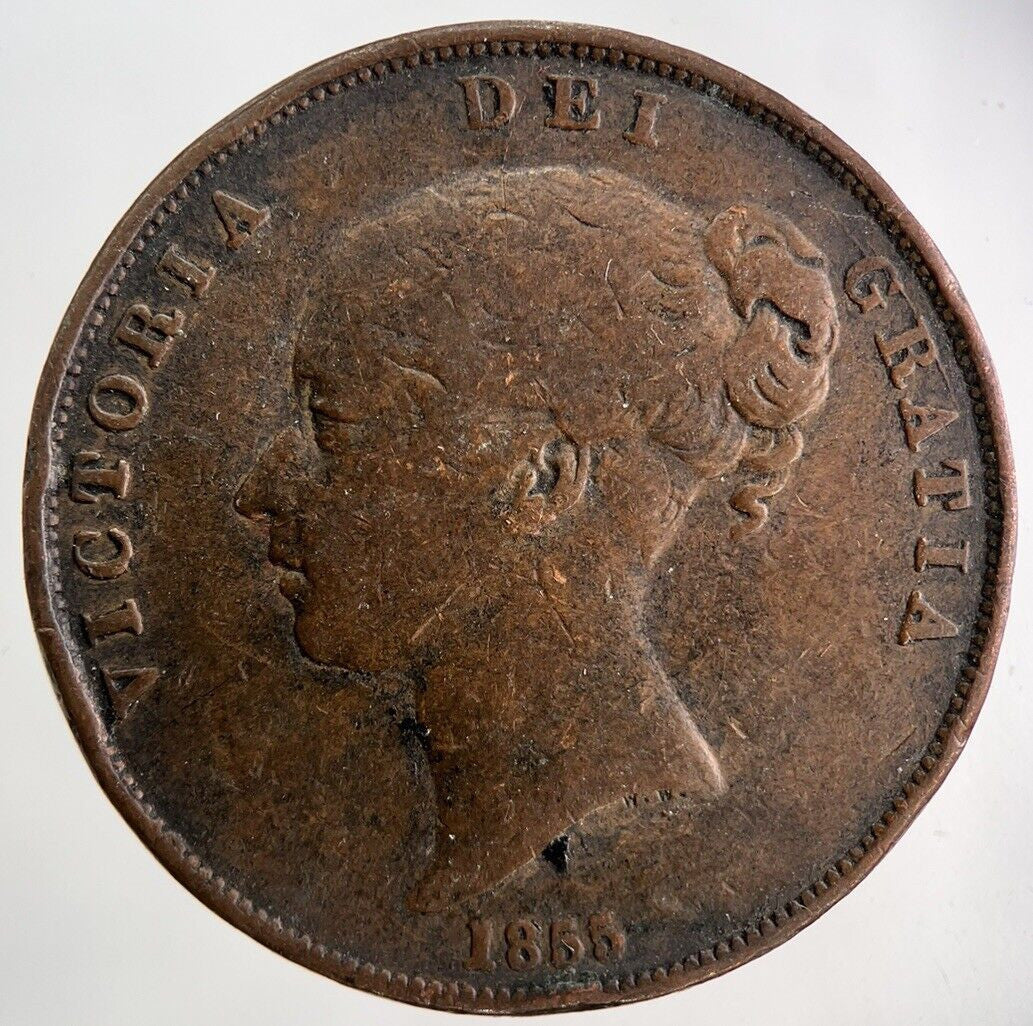 1855 Victoria One Penny Coin | Collectable Grade