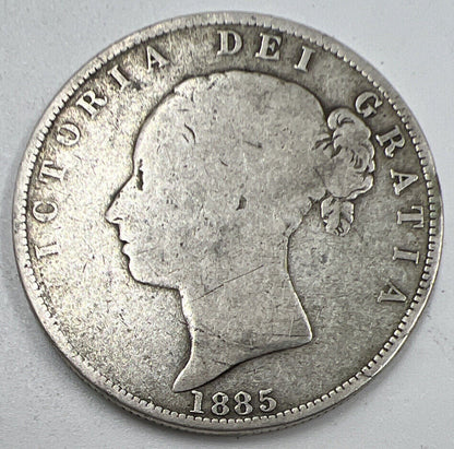 1885 Victoria Half-Crown | British Silver Coin | Collectable Grade | a1220