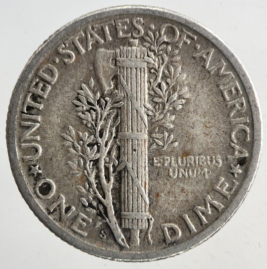 1937 - S US USA Mercury Dime Silver Coin | Very High Grade