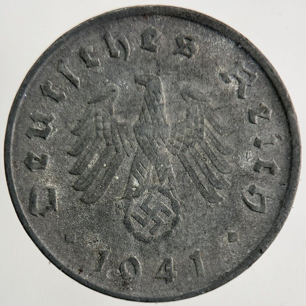 1941 - D Germany Nazi 10 Pfennig Coin | Fine Collectable Grade