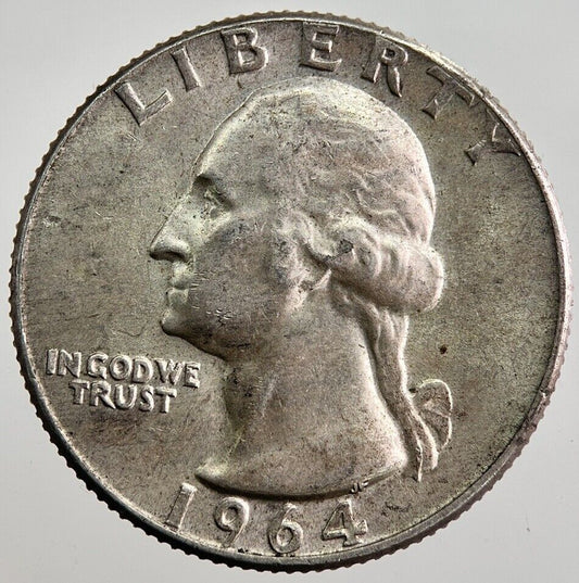 1964 - D US USA Quarter Dollar Silver Coin | Very High Grade | a7938