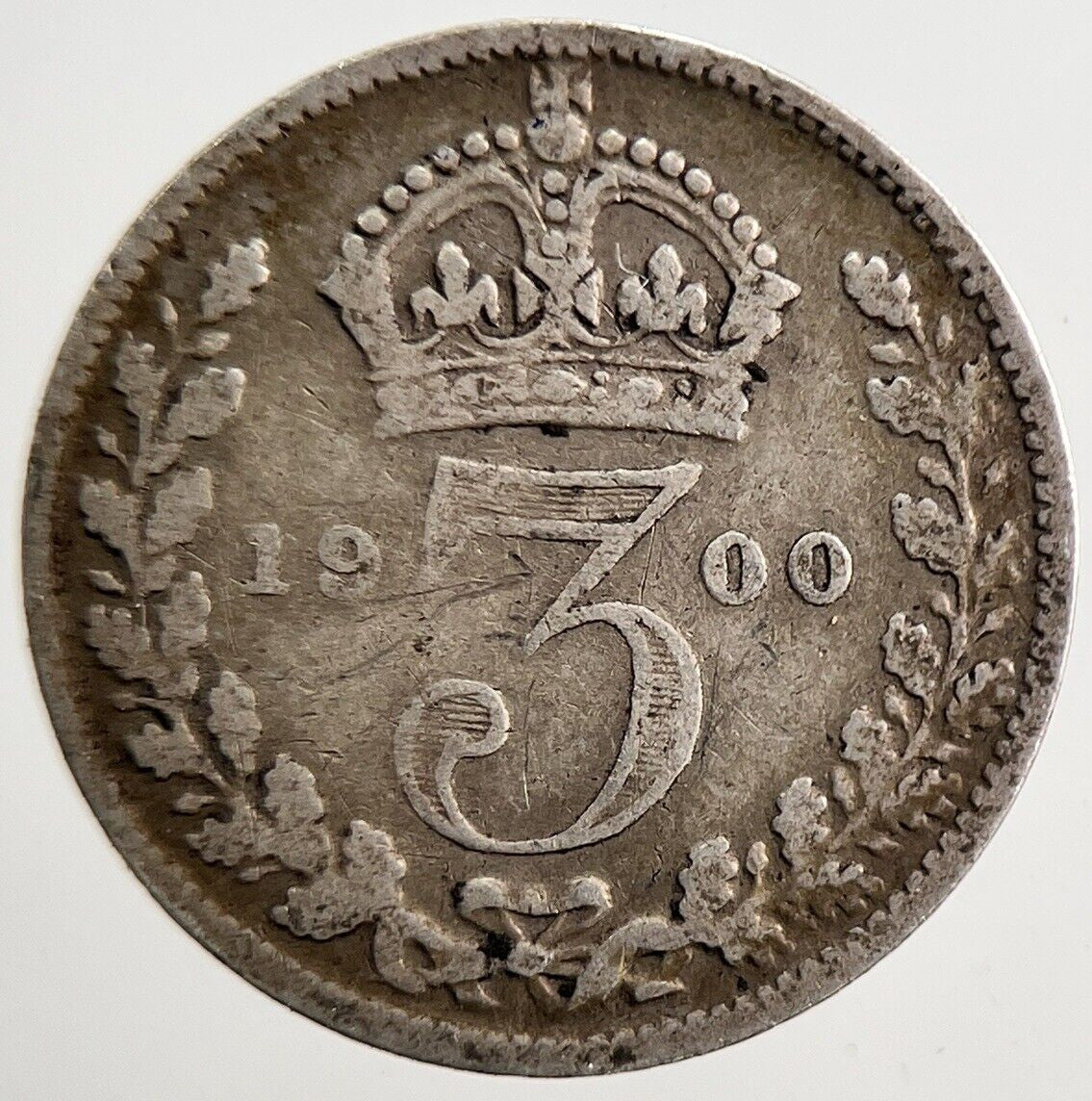 1900 Victoria Threepence Silver Coin | Collectable Grade | a3815