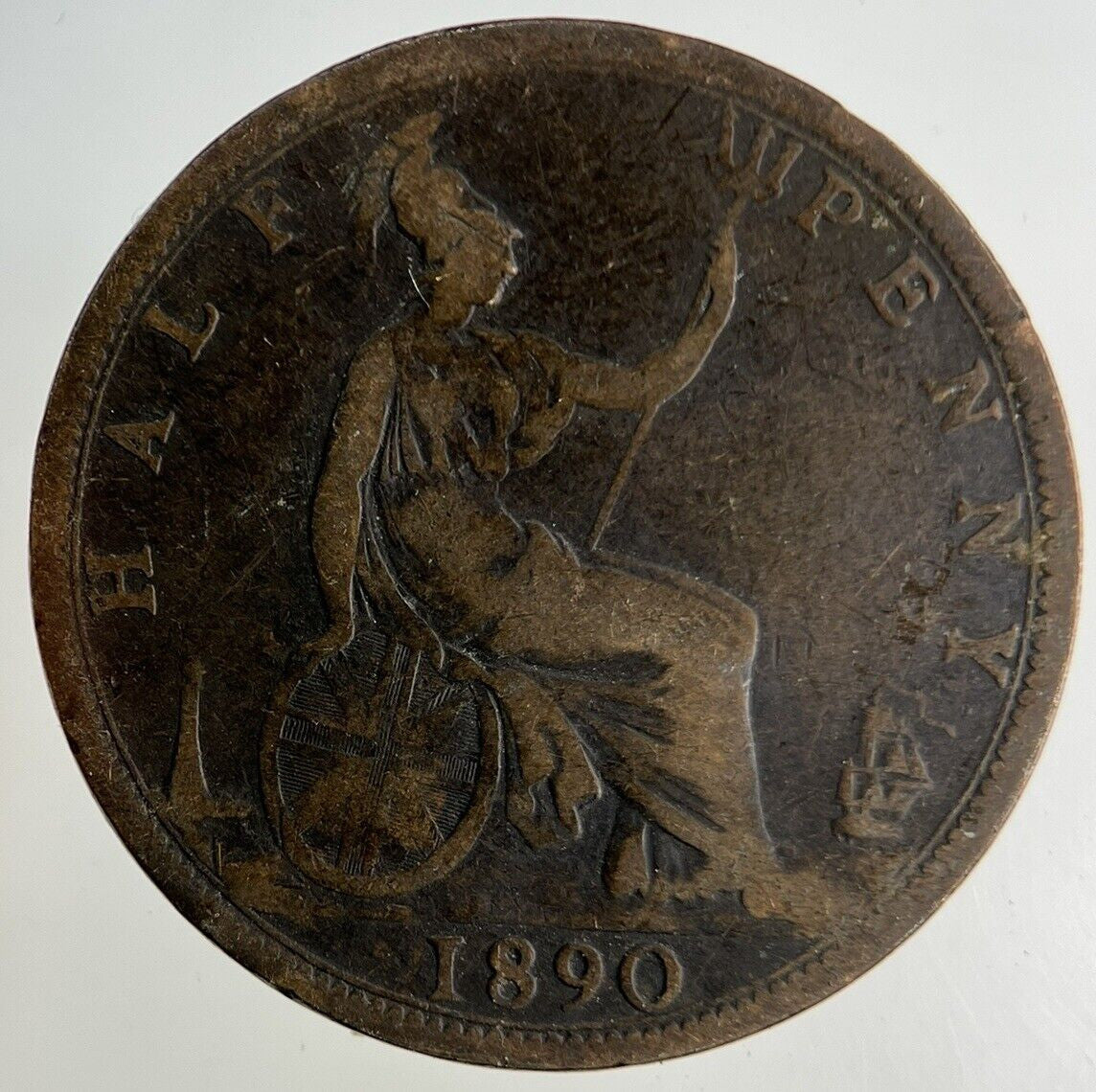1890 Victoria Half - Penny Coin | Collectable Grade