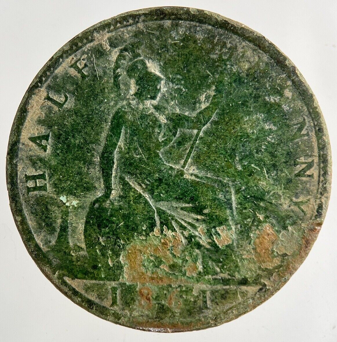 1861 Victoria Half - Penny Coin | Collectable Grade