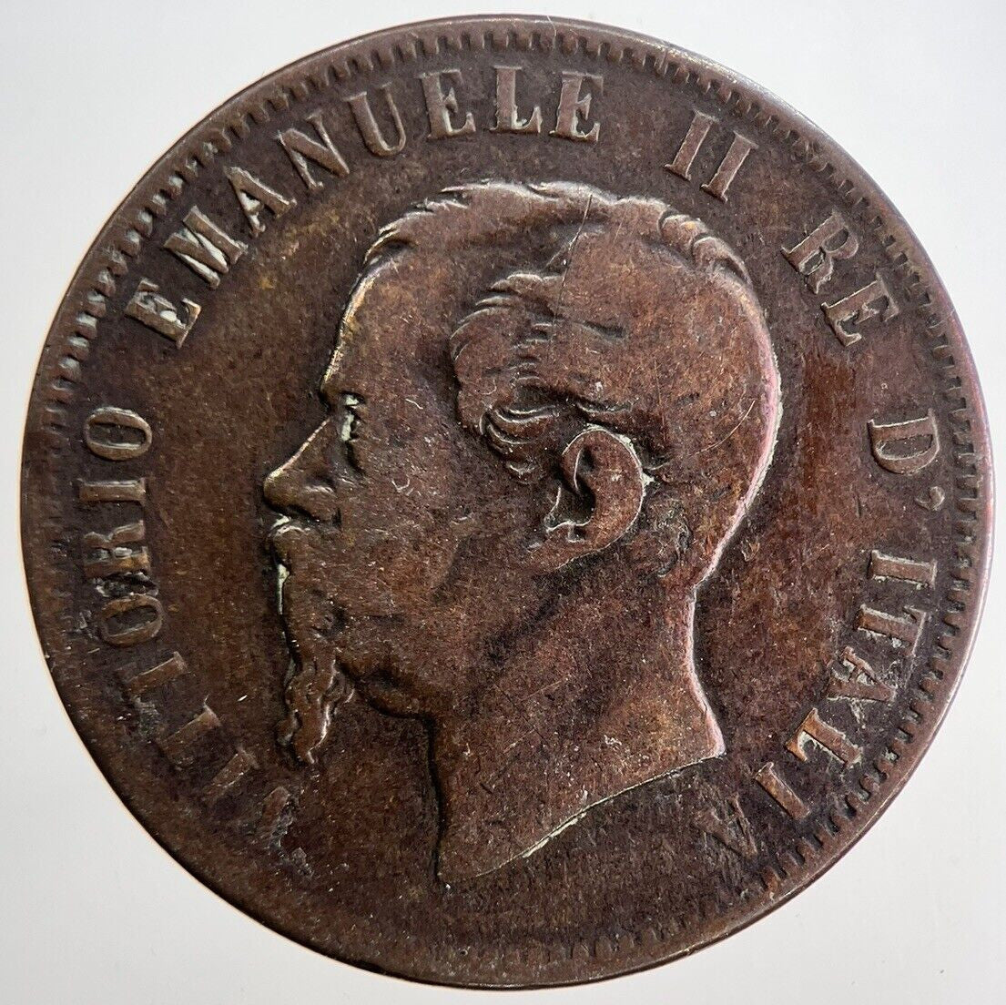 1866 Italy 10 Centesimi Coin | Fine Collectable Grade | a6230