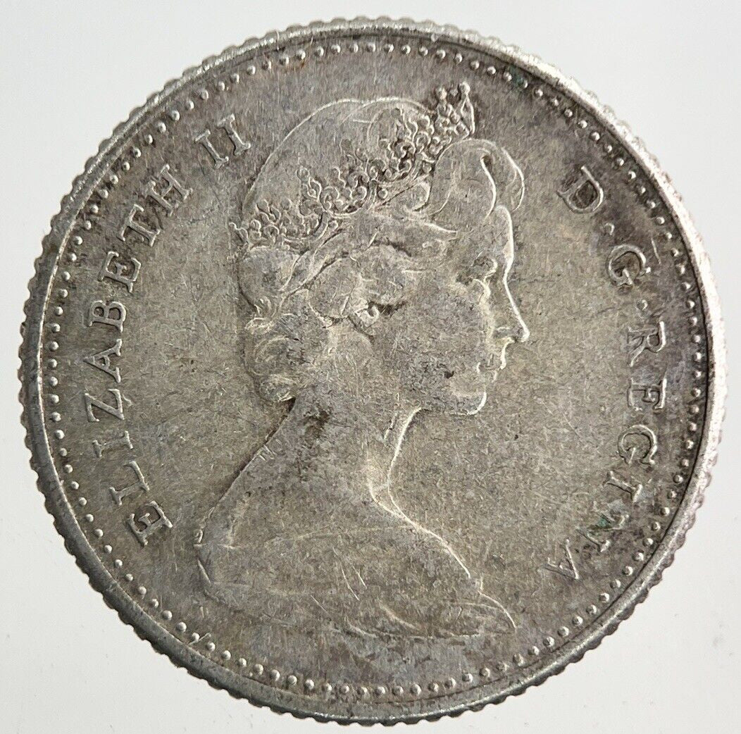 1965 Canada 10 Cents Silver Coin | Fine Collectable Grade