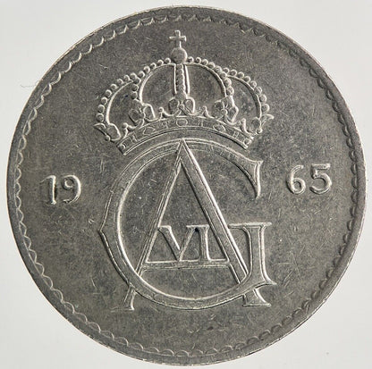 1965 Sweden 50 Ore Coin | Very High Grade