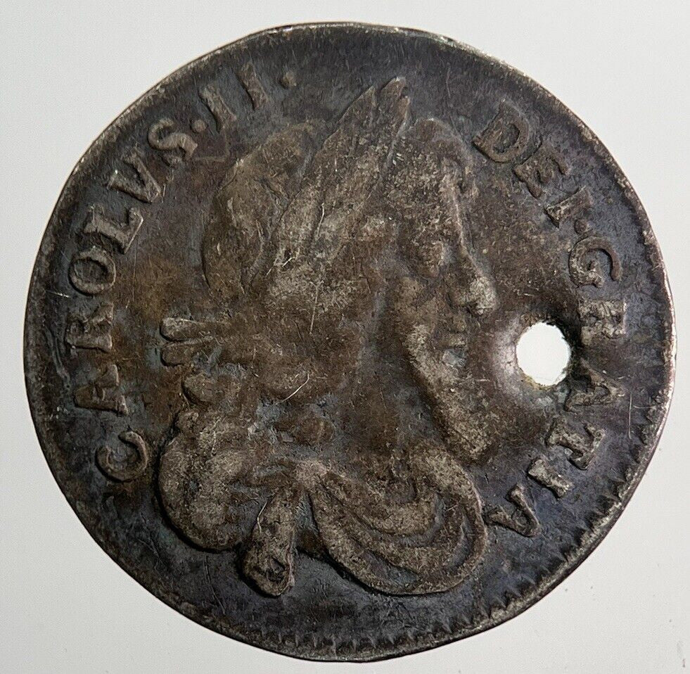1677 Charles II 2nd Maundy Three - Pence Silver Coin | Fine Collectable Grade