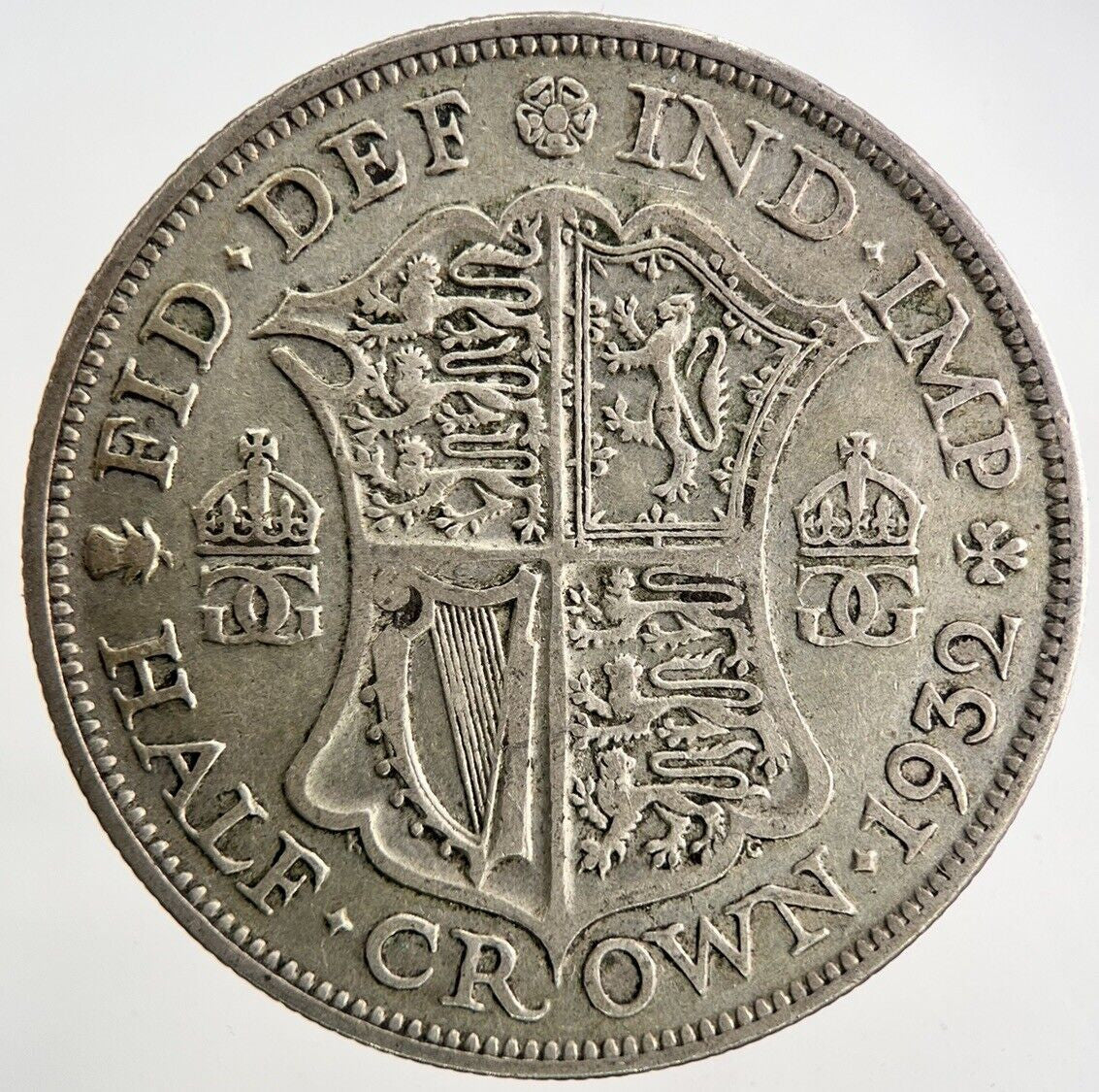 1932 George V Half - Crown Silver Coin | Fine Collectable Grade