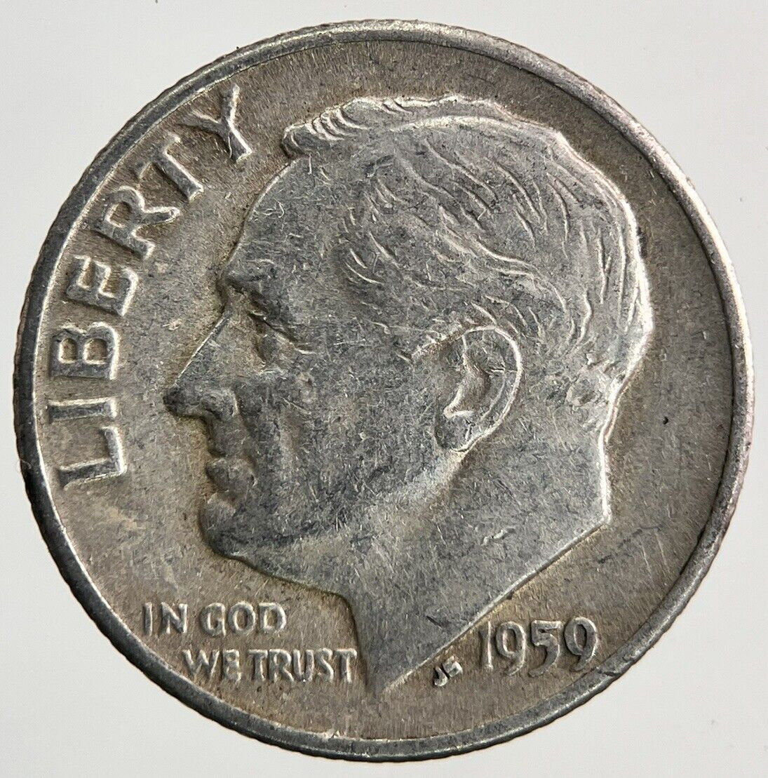 1959 - D US USA Roosevelt Dime Silver Coin | Fine Collectable Grade
