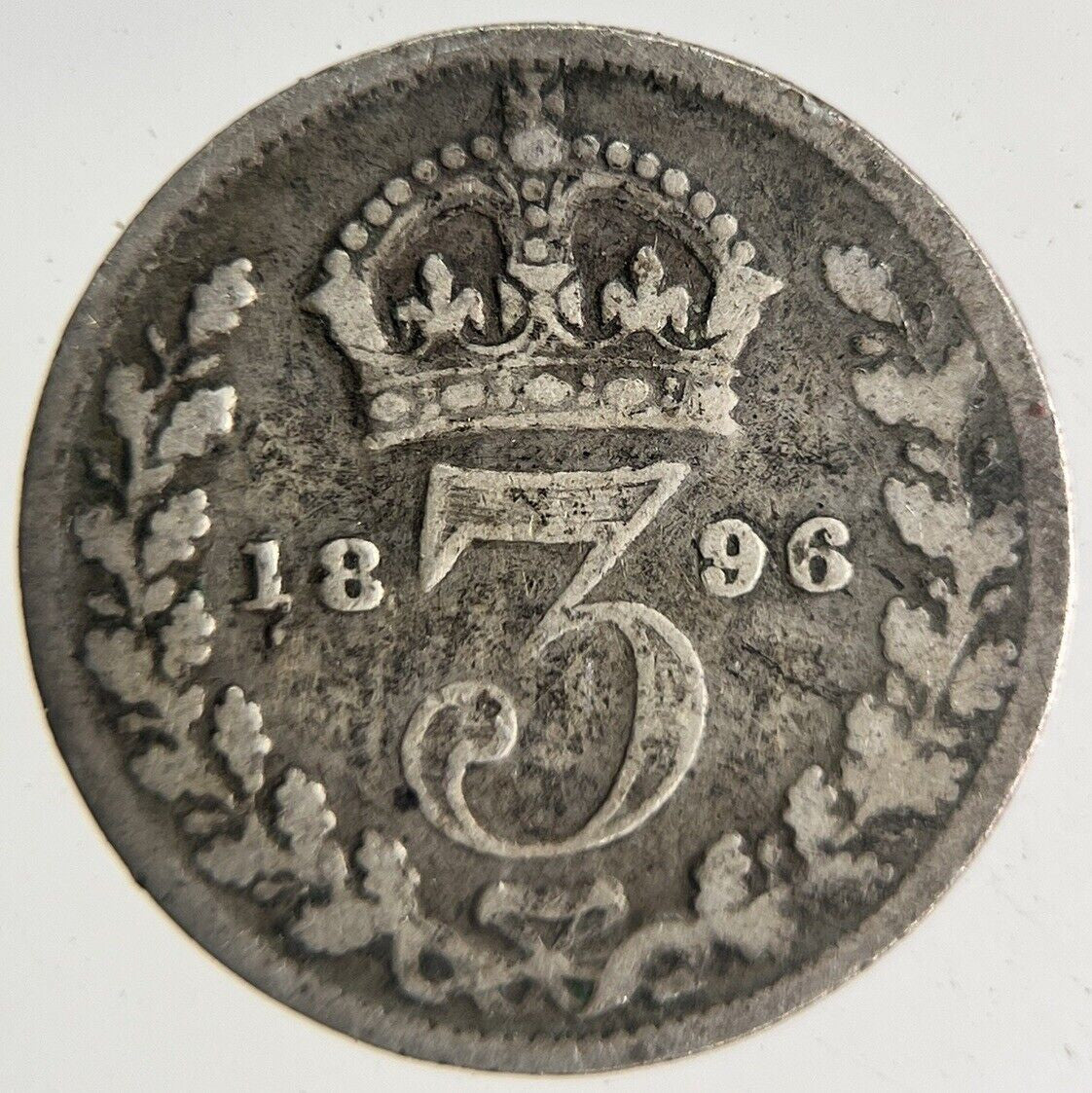 1896 Victoria Threepence Silver Coin | Fine Collectable Grade