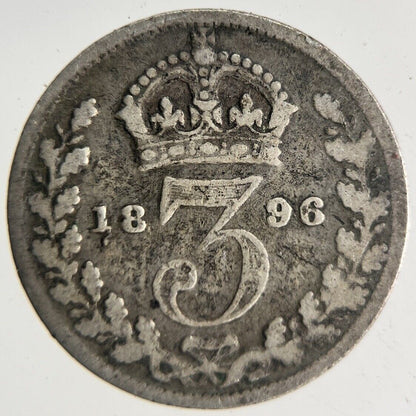 1896 Victoria Threepence Silver Coin | Fine Collectable Grade