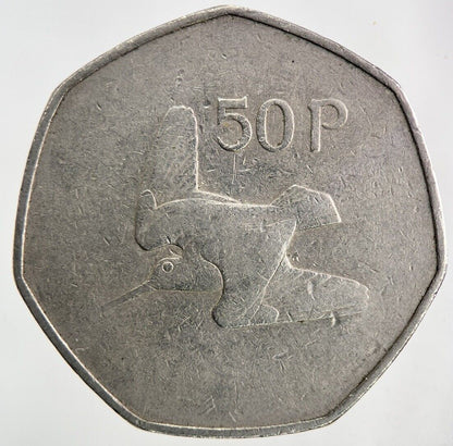 1970 Irish 50p Fifty - Pence Coin | Fine Collectable Grade