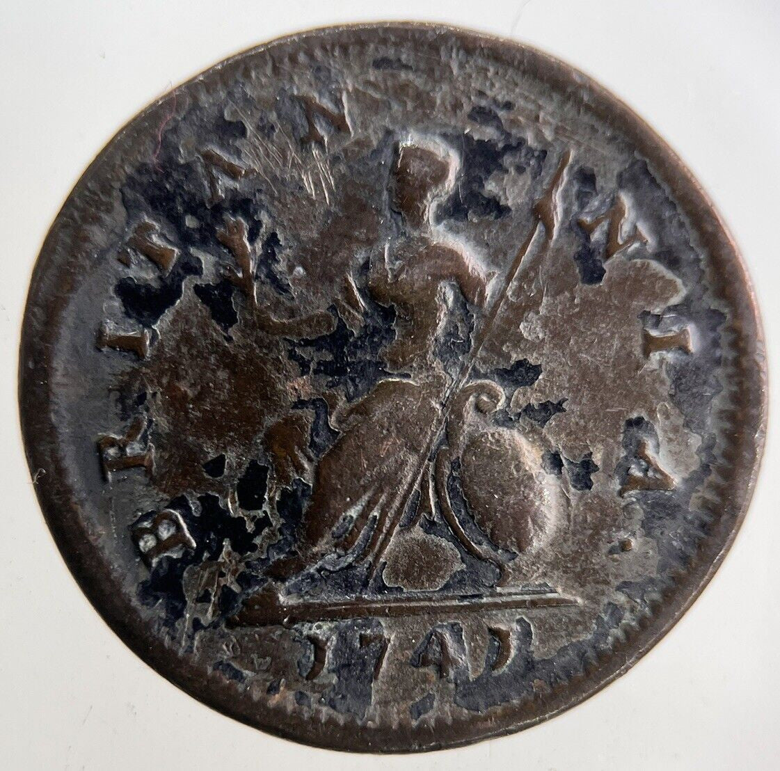 1741 George II 2nd Farthing Coin | Fine Collectable Grade