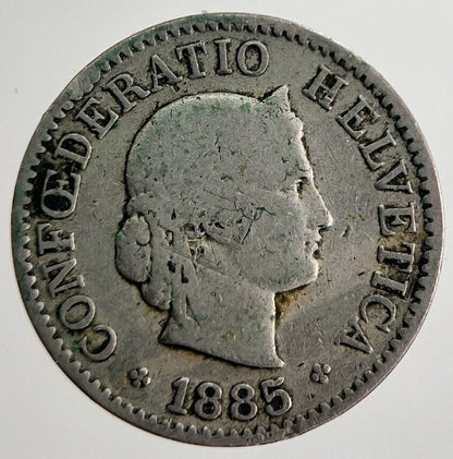 1885 Switzerland Swiss 5 Rappen Coin | Collectable Grade | a8387