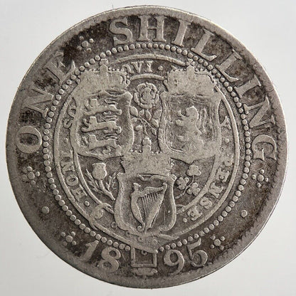 1895 Victoria Shilling Silver Coin | Collectable Grade | a5563