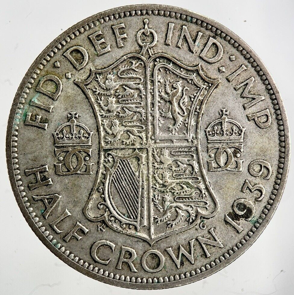 1939 George VI Half - Crown Silver Coin | Fine Collectable Grade