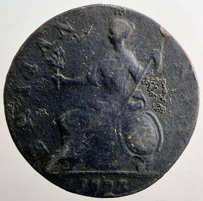 1773 George III 3rd Half - Penny Coin | Collectable Grade | a3834