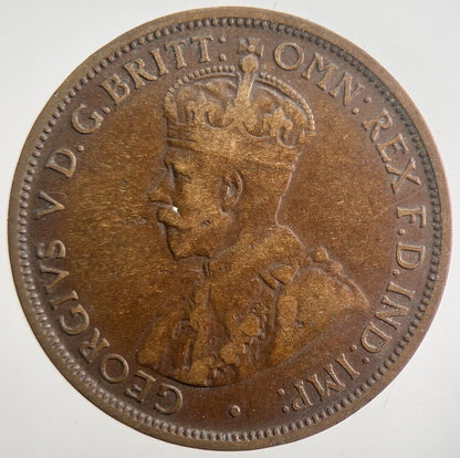 1917 Australia One Half Penny Coin | Fine Collectable Grade | a7745