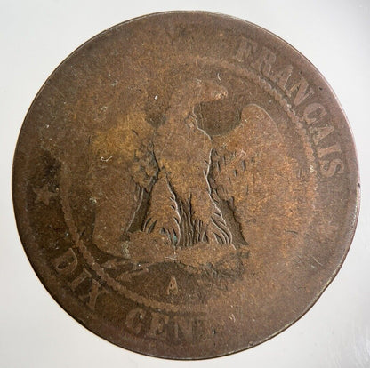 1854 France 10 Centimes Coin | Fair Grade