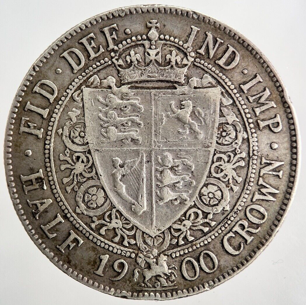 1900 Victoria Half - Crown Silver Coin | Very High Grade | a9747