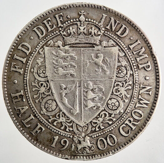 1900 Victoria Half - Crown Silver Coin | Very High Grade | a9747